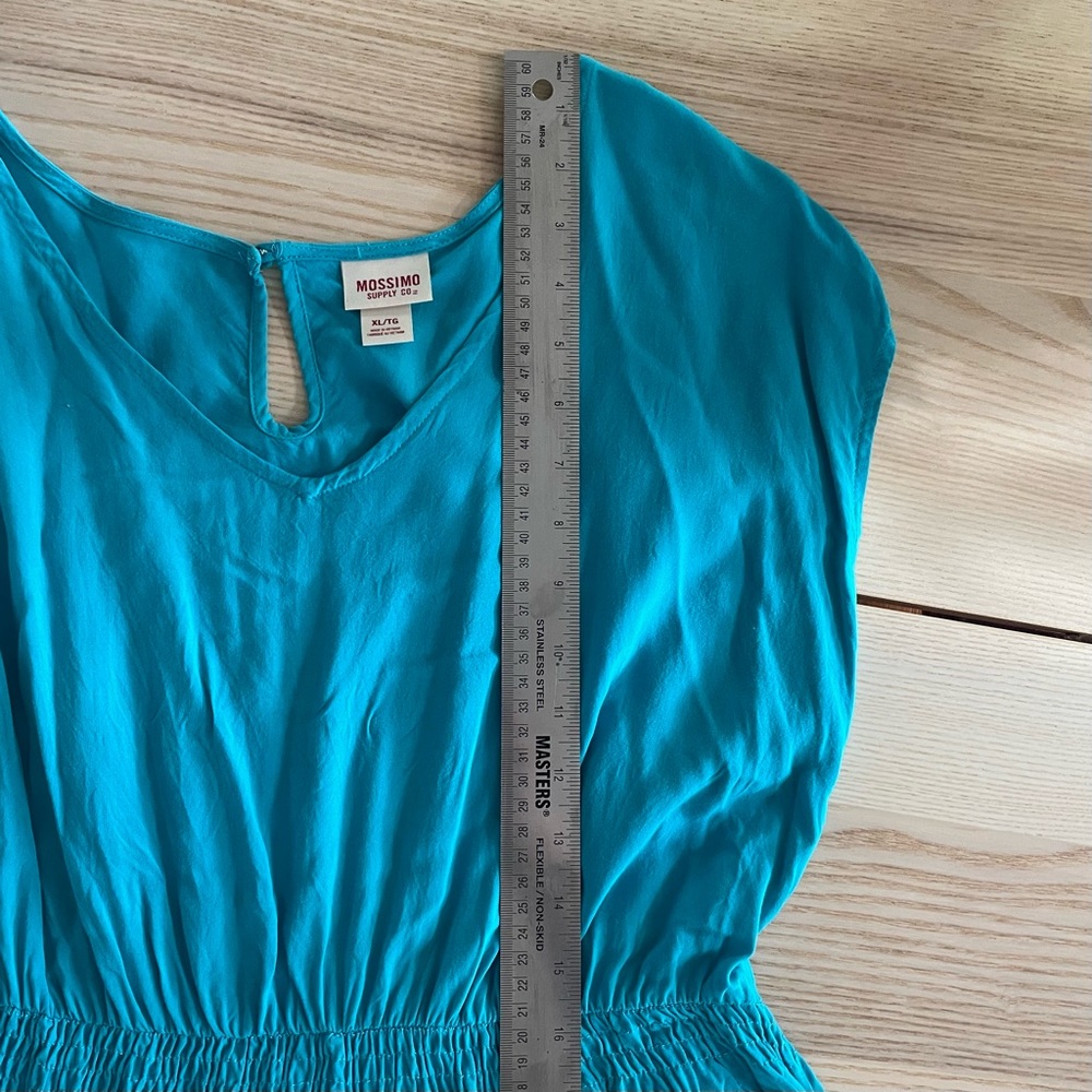 Mini Sundress Lot of 2 Mossimo & Xhilaration XL Aqua Blue Black White - Picture 7 of 16